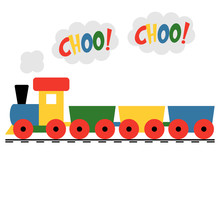 Vector Illustration Of A Toy Train