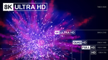 8K Ultra HD, 4K UHD, Quad HD, Full HD Vector Resolution Presentation