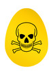 gz32 GrafikZeichnung - german: Ei mit Totenkopf - flat icon - english: egg with skull and crossbones symbol - xxl g5358