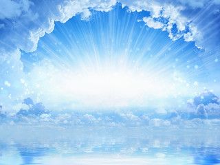 Wall Mural - beautifull heavenly background - light from heaven