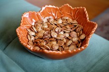 Roasted pumpkin seeds for halloween