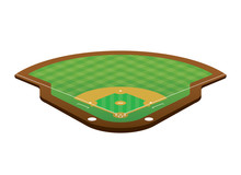 Vector Of Baseball Field Background.