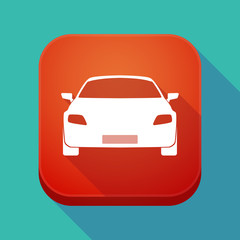 Wall Mural - Long shadow app button with a car