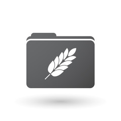 Sticker - Isolated folder with  a wheat plant icon