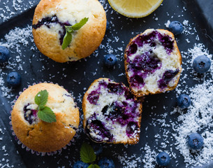 fresh blueberry muffin