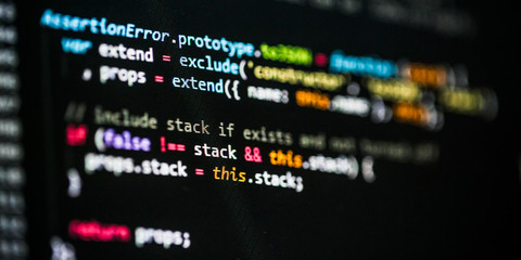 Leinwandbilder - Software developer programming code