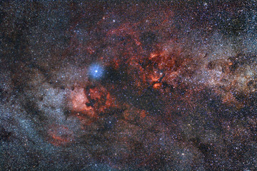 Wall Mural - the constellation of cygnus in milky way