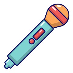 Poster - Microphone icon, cartoon style
