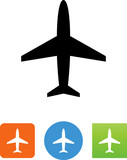 Fototapeta  - Jet Airplane Icon - Illustration