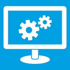 Poster - Monitor settings icon white
