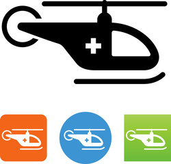 Poster - Medical Helicopter Icon - Illustration