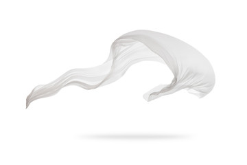 smooth elegant white cloth isolated on white background