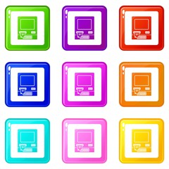 Poster - ATM bank cash machine set 9