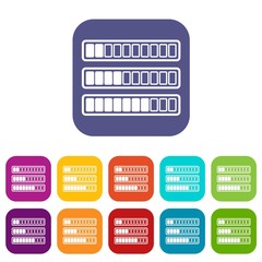 Poster - Sign horizontal columns download online icons set