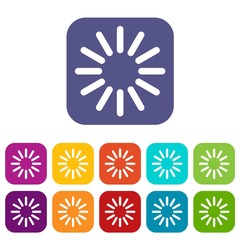 Poster - Sign waiting download icons set