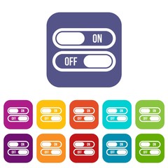Poster - Button on and off icons set