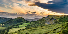 Clearing Clouds At Sunset Over Llangollen Panorama