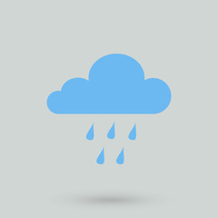 Wall Mural - blue cloud rain icon