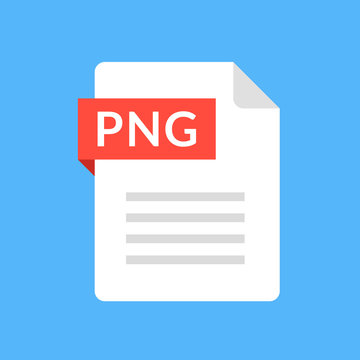 PNG file icon. Image document type. Flat design graphic illustration. Vector PNG icon