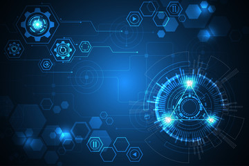 Poster - vector abstract background technology concept.