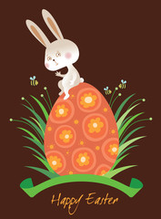 Poster - Happy easter rabbit