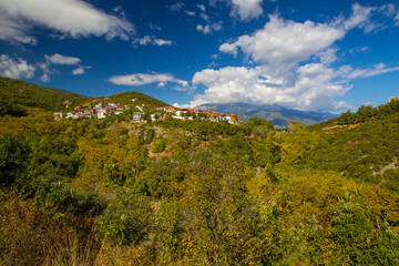 Canvas Print - Greece. Town in the mountains.