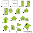 © Origami step by step - step by step instructions how to make origami A Jumping Frog