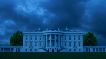 Fototapete - White House Dark Future 2