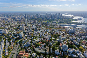 Kings Cross looking west towards Sydney CBD