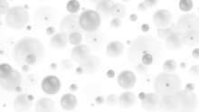Abstract Grey Balls On White Background Video Clip. Motion Graphic Design Ultra HD 4K 3840x2160