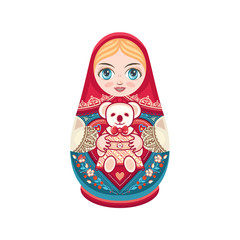 Wall Mural - Matryoshka. Babushka doll.