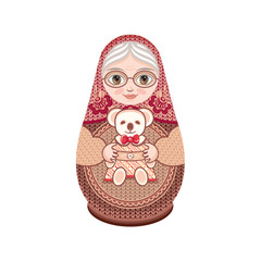 Wall Mural - Matryoshka. Babushka doll.