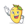 Okay mango character cartoon mascot