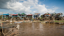 Fisherman Village Of Kompong Khleang At Tonle Sap Lake, Cambodia