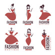 © ehidna - fashion and beautysalon, studio, boutique logo and emblem collection
