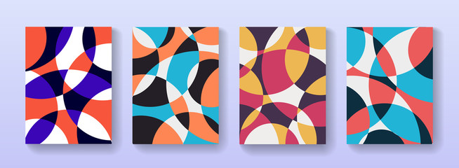 Poster - Set of geometric poster backgrounds. Applicable for Placards, Covers, Flyers, Booklets, Brochures, Banners.