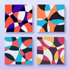 Poster - Set of mosaic geometrical backgrounds. Applicable for Placards, Covers, Flyers, Booklets, Brochures, Banners, Posters.