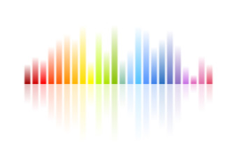 Rainbow colors musical equalizer abstract background