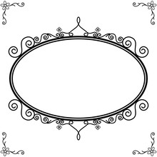 Royal Ornamental Decorative Oval Frame Design