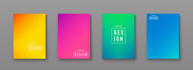 Fototapete - Vector illustration of bright color abstract pattern with line gradient texture