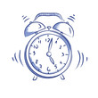 Vector doodle icon alarm clock
