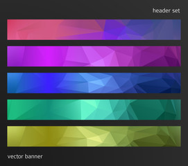 Wall Mural - design element web site header horizontal banner background01