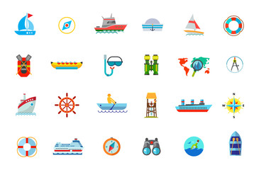 Wall Mural - Water journey icon set