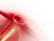 Abstract Background Element. Fractal Graphics Series. Curves, Blurs And Twisted Grids Composition. Red And Whie Colors.