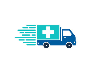 Medical Delivery Icon Logo Design Element