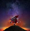 © alphaspirit - Fast delivery of Christmas gifts ready to fly with a rocket