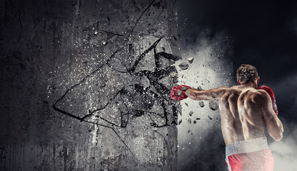 Poster - Strong enough to challenge it. Mixed media