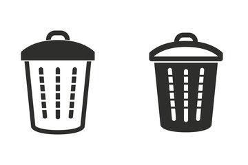 Wall Mural - Trash can vector icon.