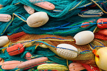 Background Of Colorful Fishing Nets