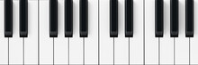 White And Black Piano Keys Background. 3D Illustration